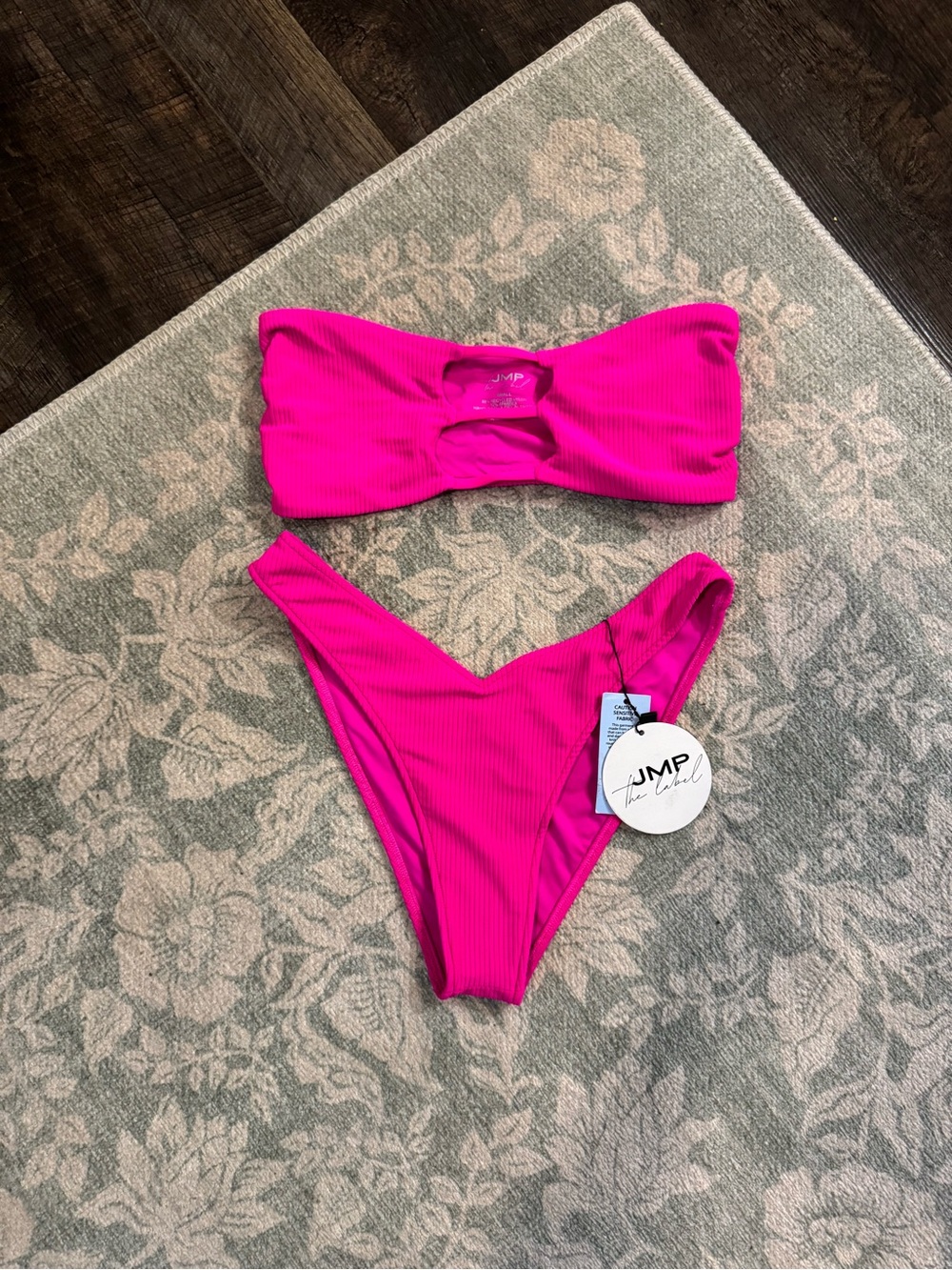 NWT - JMP The Label - Vegas Bikini Top + Rio Bottom - Passion Pink - Picture 9 of 10